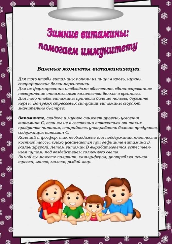 "Зимние витамины: Помогаем   иммунитету"